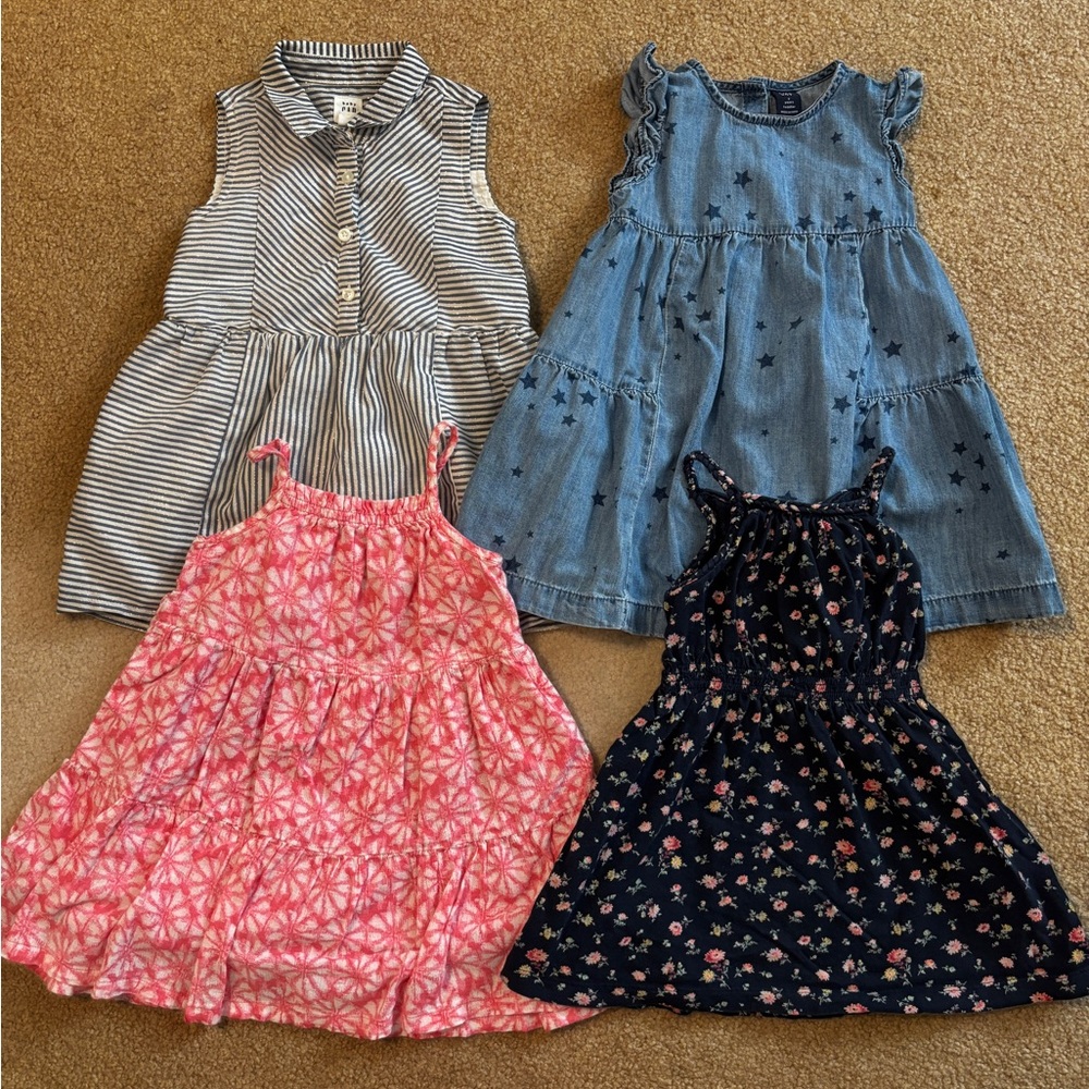 4 GAP Toddler Dresses Size 2T